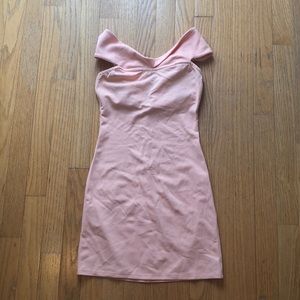 Light pink body con dress
